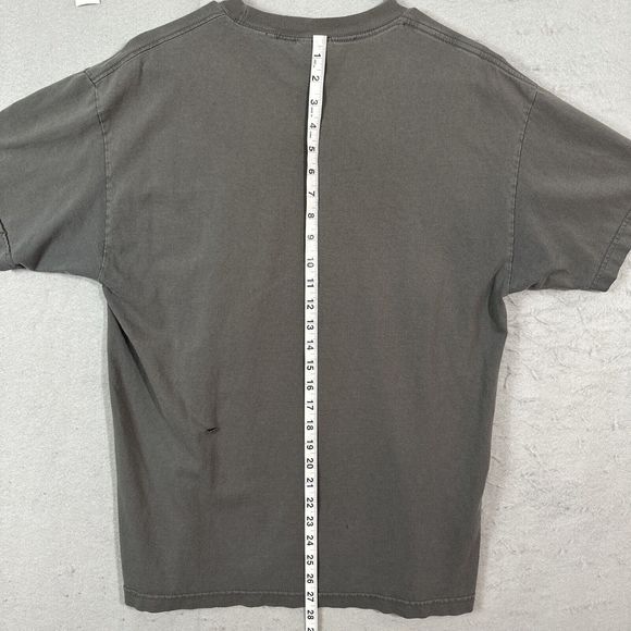 Nike Men T-Shirt Large Gray Y2K Swoosh Big Logo Crew Neck Short Sleeve Vintage - Picture 11 of 13